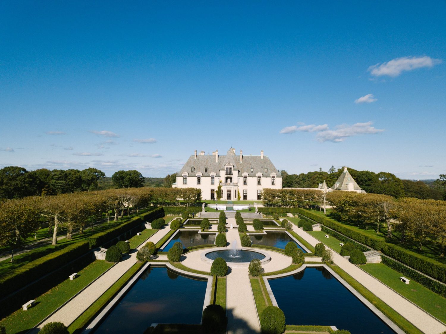 Oheka Castle and it's garden on Long Island.