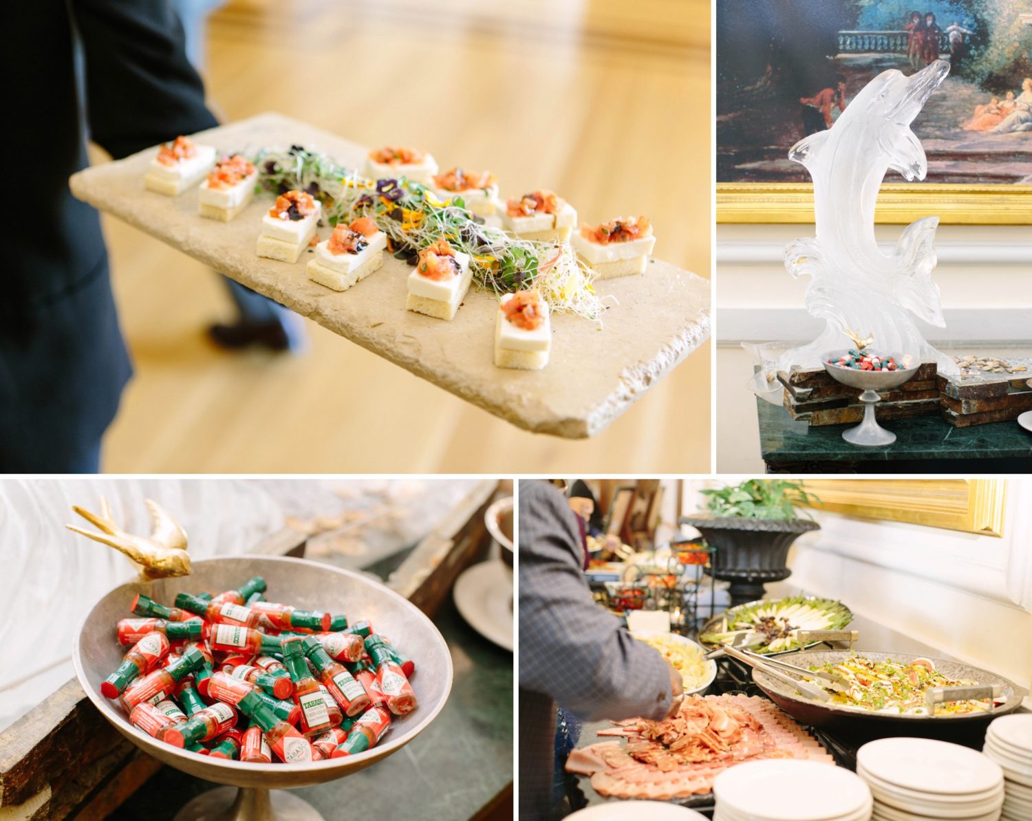 Detail shots of food at Oheka Castle New York.