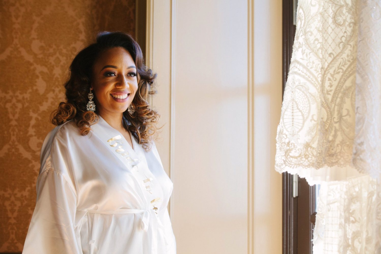 Portrait of bride, Long Island wedding.