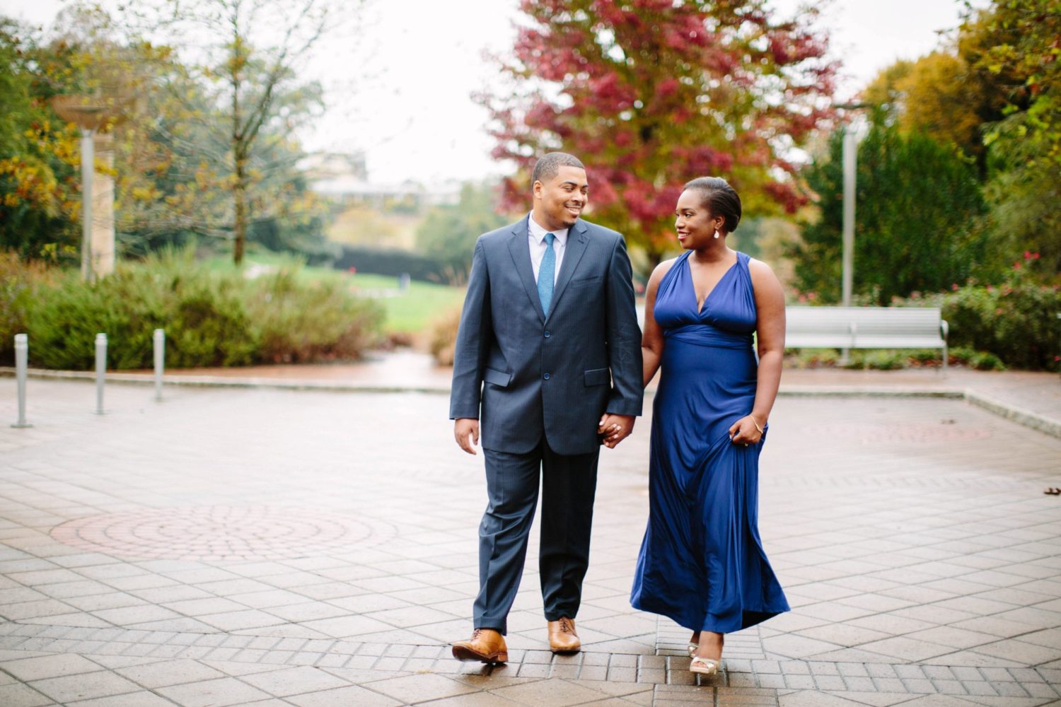 Engagement sessions at Cator Woolford garden in Atlanta Georgia.